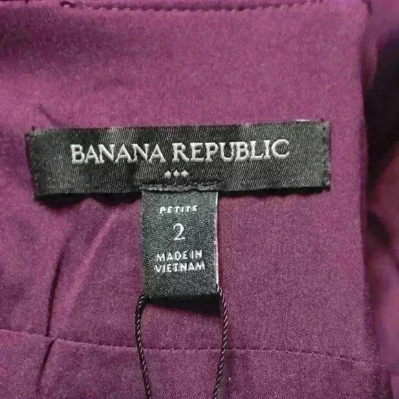 NWT BANANA REPUBLIC Plum Burgundy Pleated Maxi Strappy Formal Dress Women Pt 2 - Picture 10 of 12